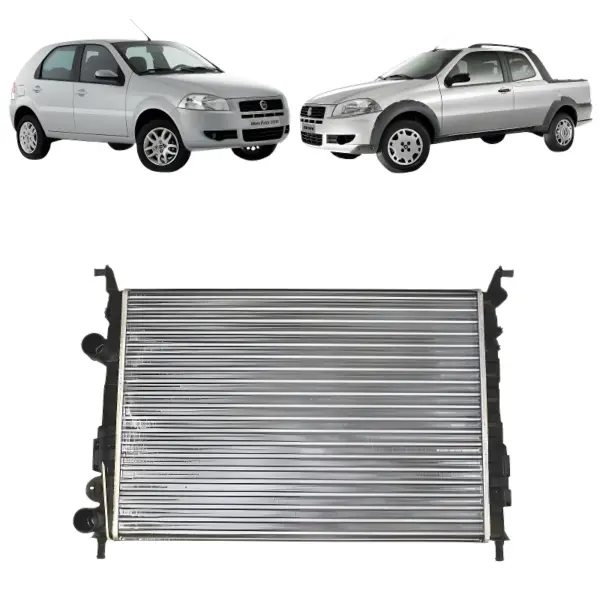 RADIADOR ÁGUA VALEO 732353R compatível com Fiat Palio e Fiat Strada, imagem ilustrativa do veículo