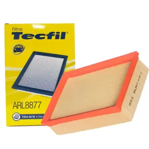 FILTRO TECFIL ARL8877 VISTO EM PRIMEIRO PLANO PARA MOTOR DA CHEVROLET TRACKER