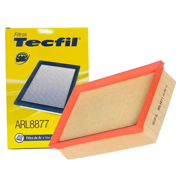 FILTRO TECFIL ARL8877 VISTO EM PRIMEIRO PLANO PARA MOTOR DA CHEVROLET TRACKER