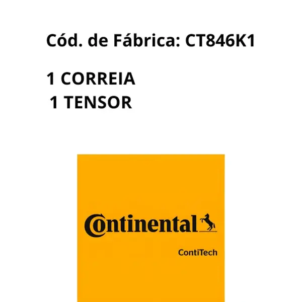 Aplicação e manutenção com KIT CORREIA CONTITECH CT846K1 Volkswagen Gol Parati