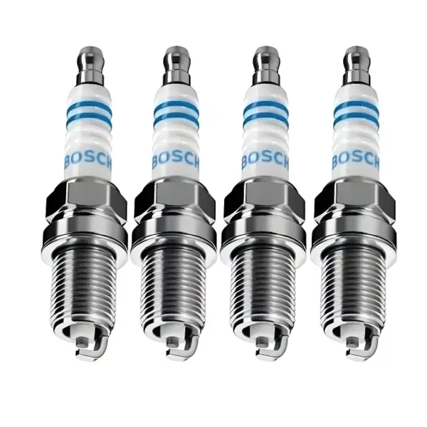 Detalhe do eletrodo das VELAS BOSCH F000KE0P39 mostrando acabamento de alta qualidade.