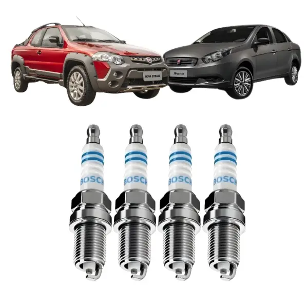 F000KE0P39_04_out Comparação entre velas usadas e novas VELAS BOSCH F000KE0P39 evidenciando a diferença de desgaste.