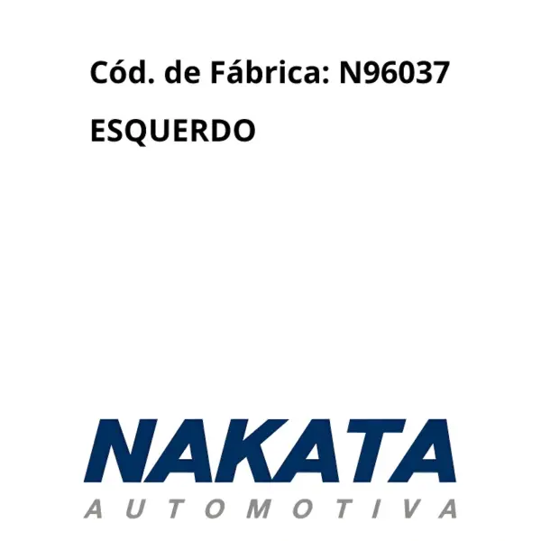 TERMINAL NAKATA N96037 aplicado em veículos FIAT Palio Grand Siena Uno e Strada