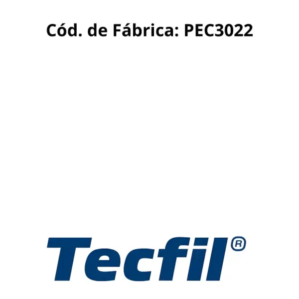 Vista lateral do FILTRO COMBUSTÍVEL TECFIL PEC3022 com diâmetro interno 23,7 mm