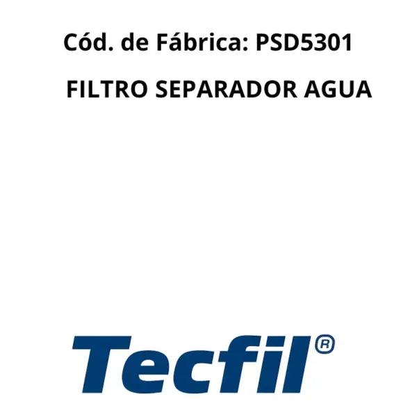 Vista superior destacando o acabamento metálico do FILTRO SEPARADOR TECFIL PSD5301.