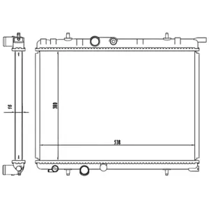 1️⃣ RADIADOR MAGNETI MARELLI RMM1061RPE para Peugeot – vista frontal