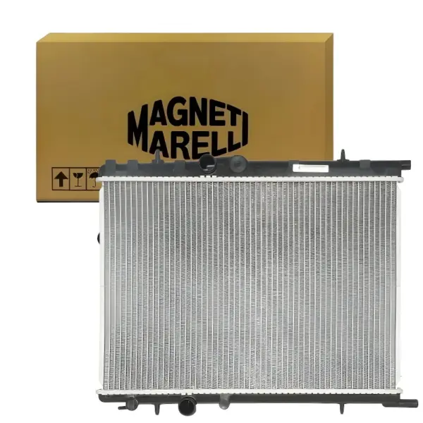 2️⃣ RADIADOR MAGNETI MARELLI RMM1061RPE em alumínio brasado – detalhe técnico