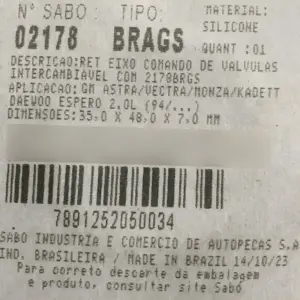 RETENTOR COMANDO SABÓ 02178BRAGS ORIGINAL