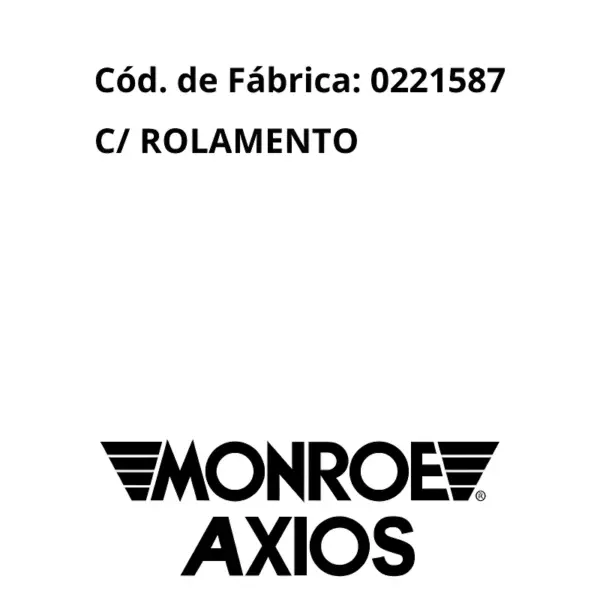 Medidas técnicas do COXIM AMORTECEDOR AXIOS 0221587 com altura e largura