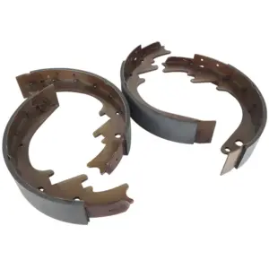 SAPATA FREIO FRAS_LE CB132CP sapatas de freio traseiras em close – acabamento e furações do conjunto