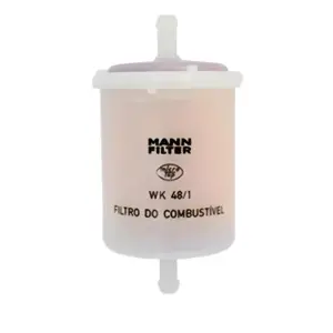 FILTRO COMBUSTÍVEL MANN WK48/1 original, vista frontal do filtro de combustível com identificação WK 48/1.