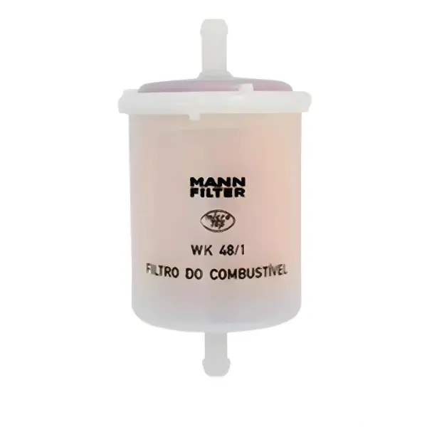 FILTRO COMBUSTÍVEL MANN WK48/1 original, vista frontal do filtro de combustível com identificação WK 48/1.
