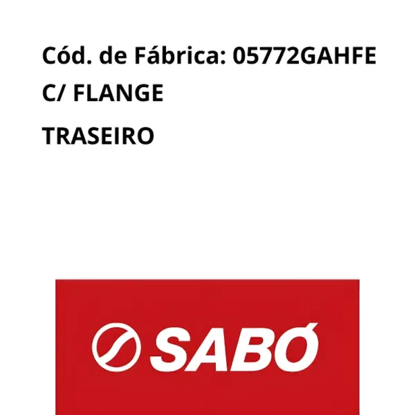 RETENTOR VIRABREQUIM SABO 05772GAHFE COMPATÍVEL COM FIAT 1.4