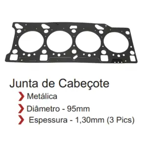 JOGO JUNTA SABO 80834 COM JUNTA CABEÇOTE METÁLICA