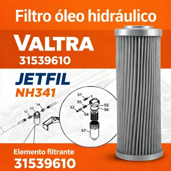 FILTRO ÓLEO JETFIL NH341 – ALTA EFICIÊNCIA NA FILTRAGEM