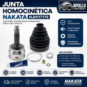 JUNTA HOMOCINÉTICA NAKATA NJH117179 com 22 dentes externos