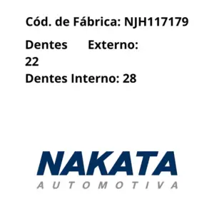 JUNTA HOMOCINÉTICA NAKATA NJH117179 compatível com Fiat 1.4 Fire