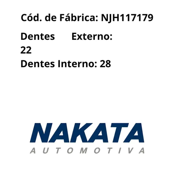 JUNTA HOMOCINÉTICA NAKATA NJH117179 compatível com Fiat 1.4 Fire
