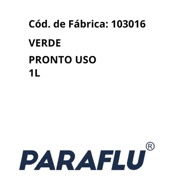 ADITIVO RADIADOR PARAFLU 3016 híbrido verde para manutenção preventiva do radiador