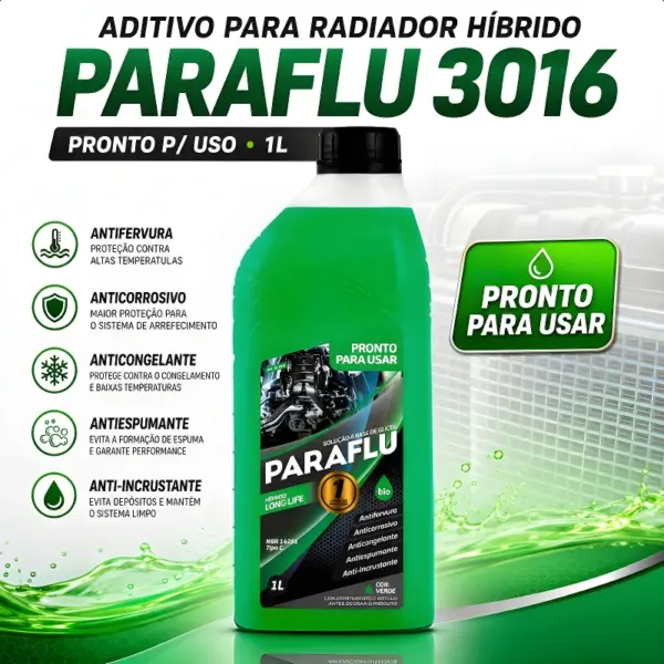 ADITIVO RADIADOR PARAFLU 3016 aplicação universal para sistema de arrefecimento automotivo