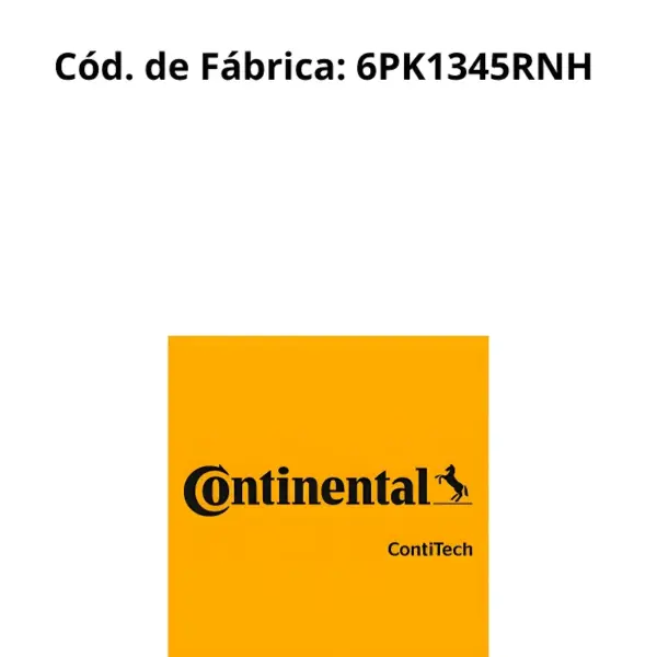 CORREIA ACESSÓRIOS CONTITECH 6PK1345RNH aplicação automotiva