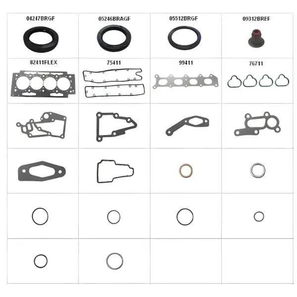 JOGO JUNTAS SABÓ 80411FLEXR composição completa das peças do conjunto