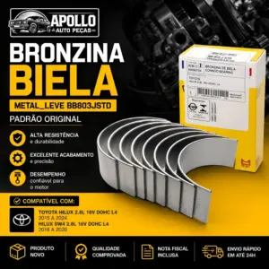 BRONZINA BIELA METAL_LEVE COM ALTA DURABILIDADE
