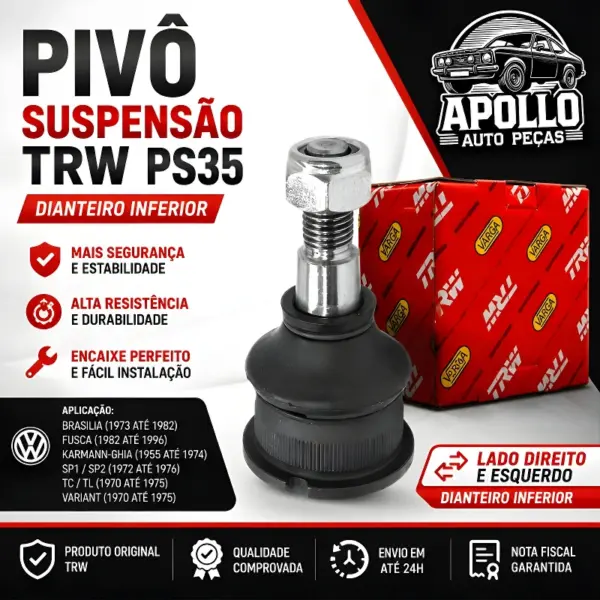 PIVÔ SUSPENSÃO TRW PS35 lado direito e esquerdo