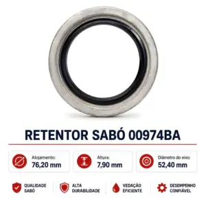 RETENTOR RODA SABÓ 00974BA CÓDIGO 00974BA GTIN 7891252009742