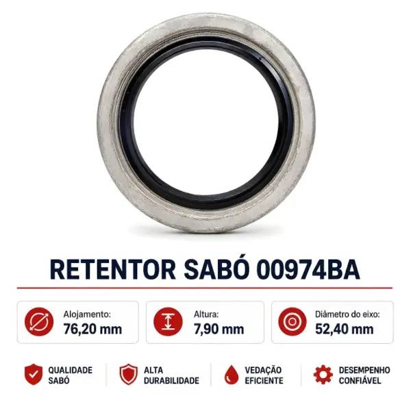 RETENTOR RODA SABÓ 00974BA CÓDIGO 00974BA GTIN 7891252009742