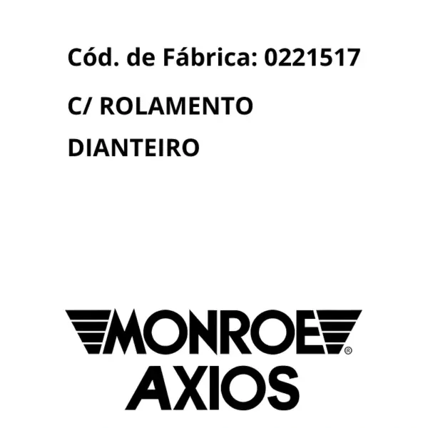 COXIM AMORTECEDOR AXIOS 221517 em aço e borracha com qualidade e procedência