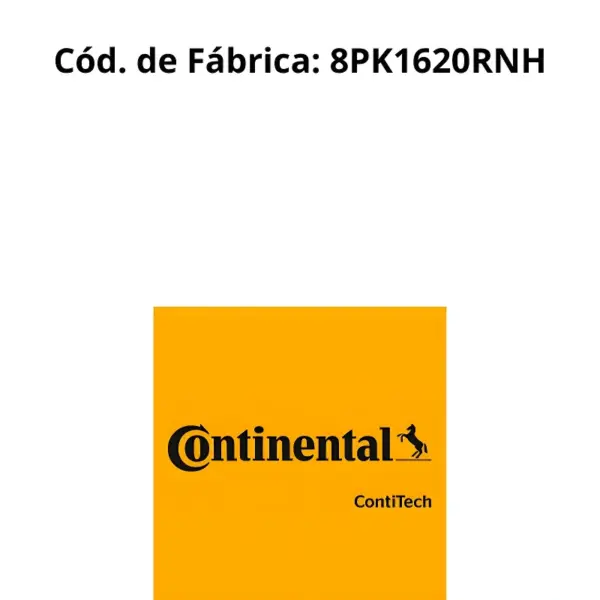CORREIA ALTERNADOR CONTINENTAL 8PK1620RNH aplicação Mercedes-Benz Axor 2005 a 2011