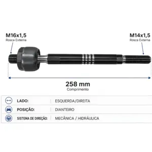ARTICULAÇÃO AXIAL TRW JARB0012 com códigos equivalentes