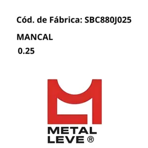 BRONZINA MANCAL METAL LEVE 0,25 com qualidade e procedência