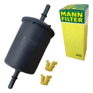 FILTRO COMBUSTÍVEL MANN WK58 com elemento filtrante em papel e duas saídas