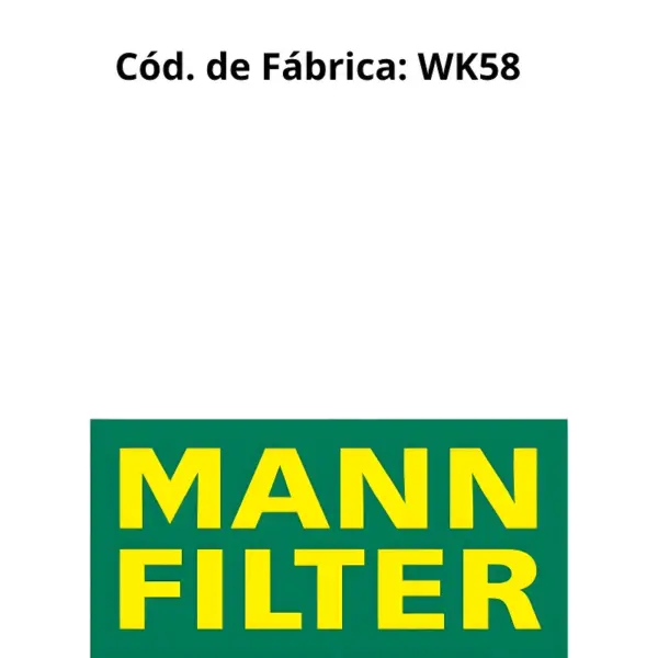 FILTRO COMBUSTÍVEL MANN WK58 peça automotiva original para manutenção preventiva