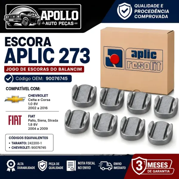 ESCORA APLIC 273 compatível com Chevrolet Celta Corsa e modelos Fiat 1.8 8V