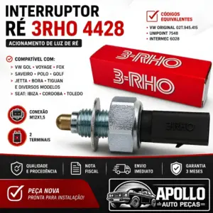 Interruptor luz de ré Gol Voyage Fox 3-RHO 4428 - Imagem 3