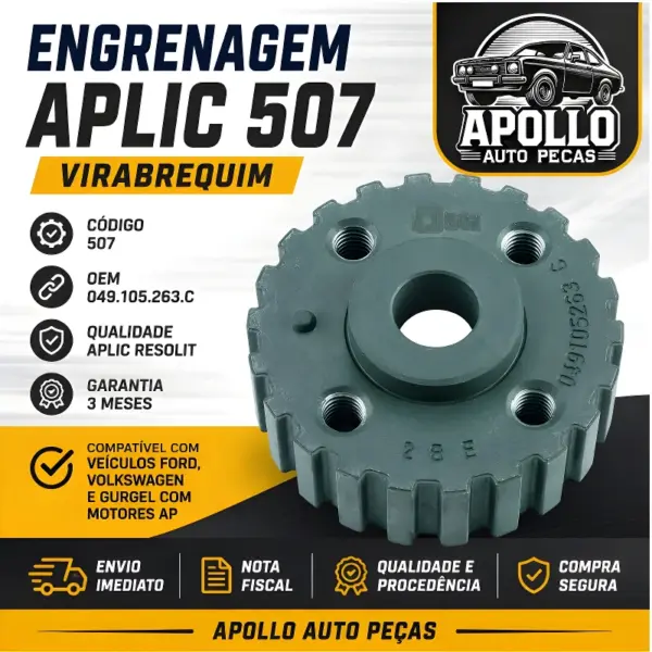 ENGRENAGEM APLIC 507 APLIC RESOLIT COM QUALIDADE E PROCEDÊNCIA
