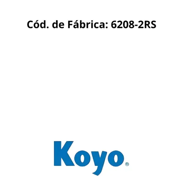 ROLAMENTO KOYO 6208-2RS compatível com Massey Ferguson New Holland e Ideal