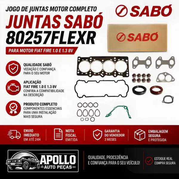 JUNTAS SABÓ 80257FLEXR código equivalente Elring 104230 Spaal 400105ORSC Taranto 27500B