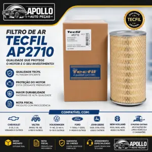 FILTRO TECFIL AP2710 compatível com Chevrolet D20 Valtra BM100 e Volkswagen 11-140