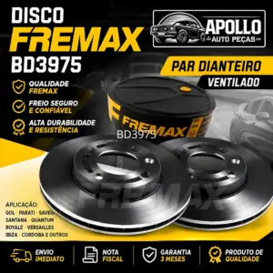 DISCO FREMAX BD3975 compatível com Gol Parati Saveiro Santana Quantum Royale Versailles Ibiza Cordoba