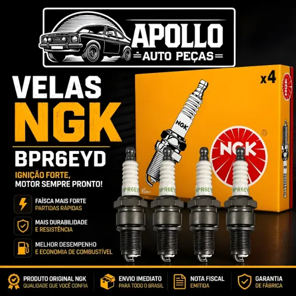 VELAS NGK BPR6EYD compatíveis com Corsa Palio Weekend Doblo Spin e outros veículos