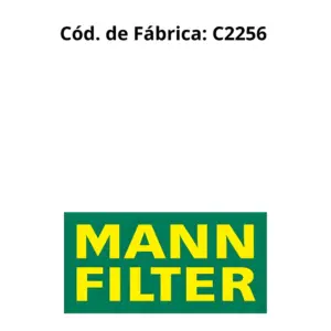FILTRO MANN C2256 com elemento filtrante em papel