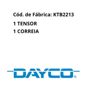 KIT CORREIA DAYCO KTB2213 PARA MANUTENÇÃO DO SINCRONISMO DO MOTOR