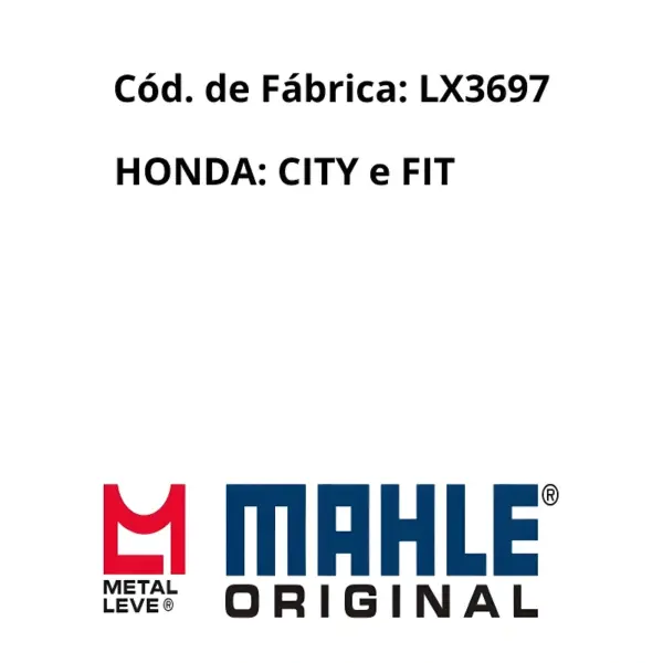 FILTRO AR METAL_LEVE LX3697 equivalente Honda 17220-RB6-Z00 Tecfil ARL1035