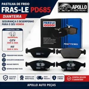 PASTILHA FREIO FRAS_LE PD685 compatível com sistema de freio Teves