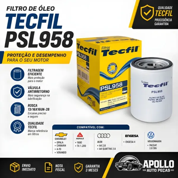 FILTRO TECFIL PSL958 peça de reposição TECFIL com qualidade e procedência