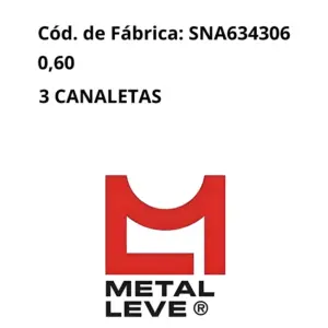 JOGO ANÉIS METAL_LEVE SNA634306 código equivalente Mahle A25119